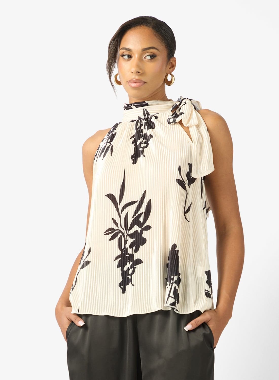 Printed Halter Blouse
