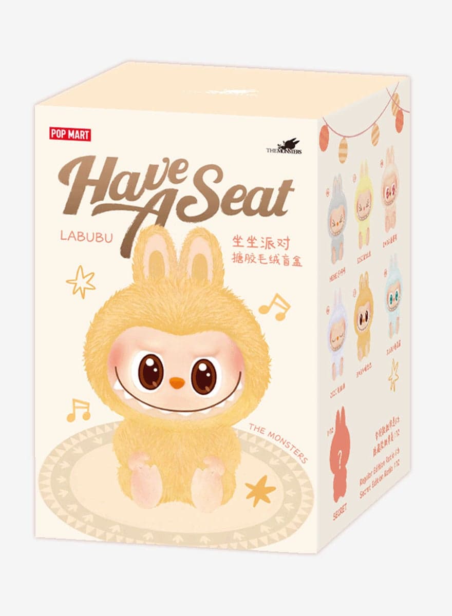 Labubu HAVE A SEAT Exciting Macaron Series Fun Plush Vinyl Toy - Muticolor - Labubu chooses color for you