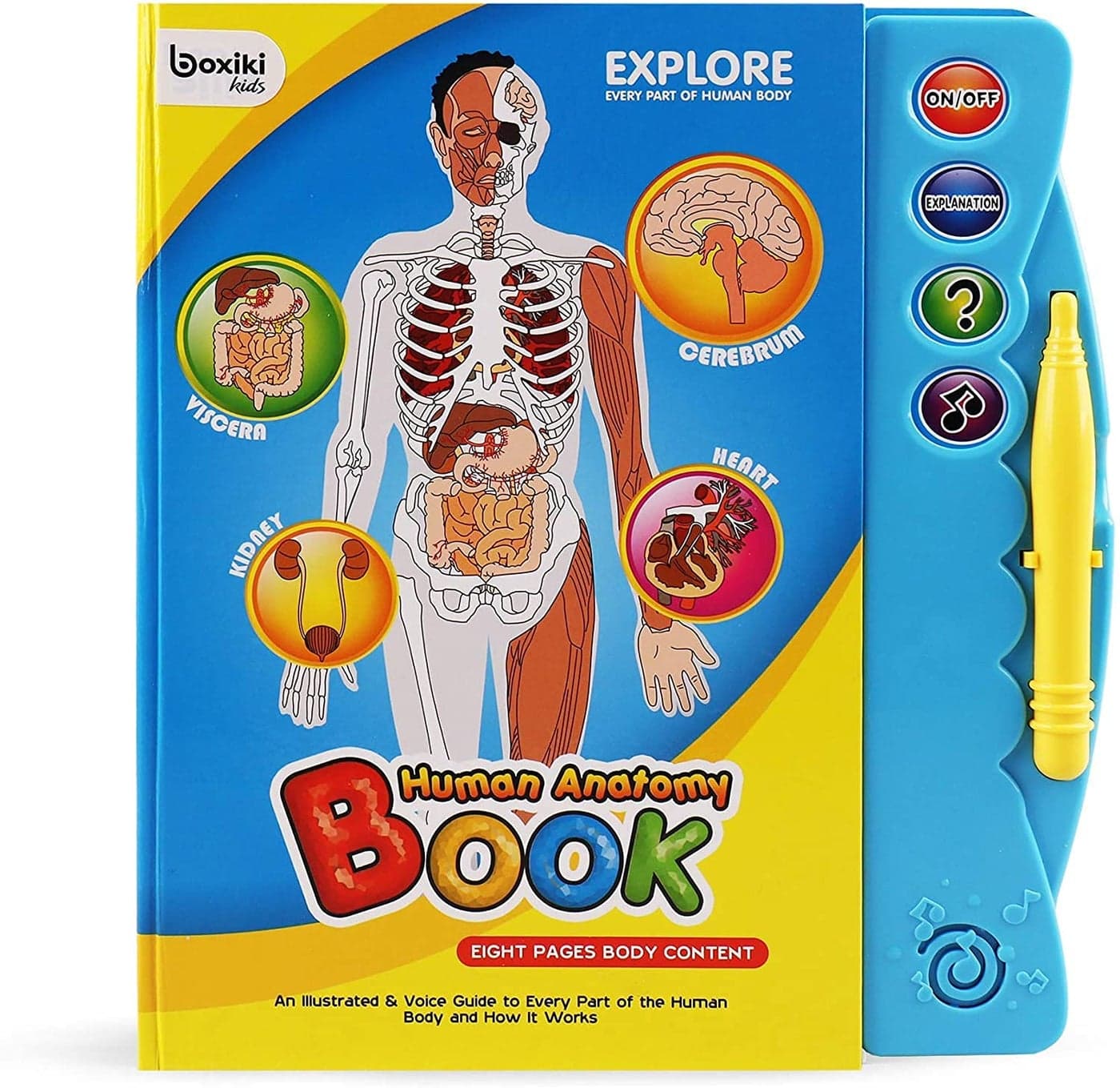 Human Body Book for Kids. Anatomy Book for Kids with Illustrated and Voice Guide to Different Parts of Body.This Human Body Activity and Science Book Makes Learning Fun.