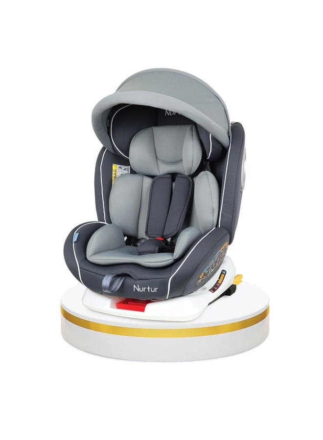 Ultra Baby Kids 4in1 Car Seat 360 Rotation ISOFIX 9Level Adjustable Headrest and Canopy 0 months to 12 years Upto 36kg Official Product