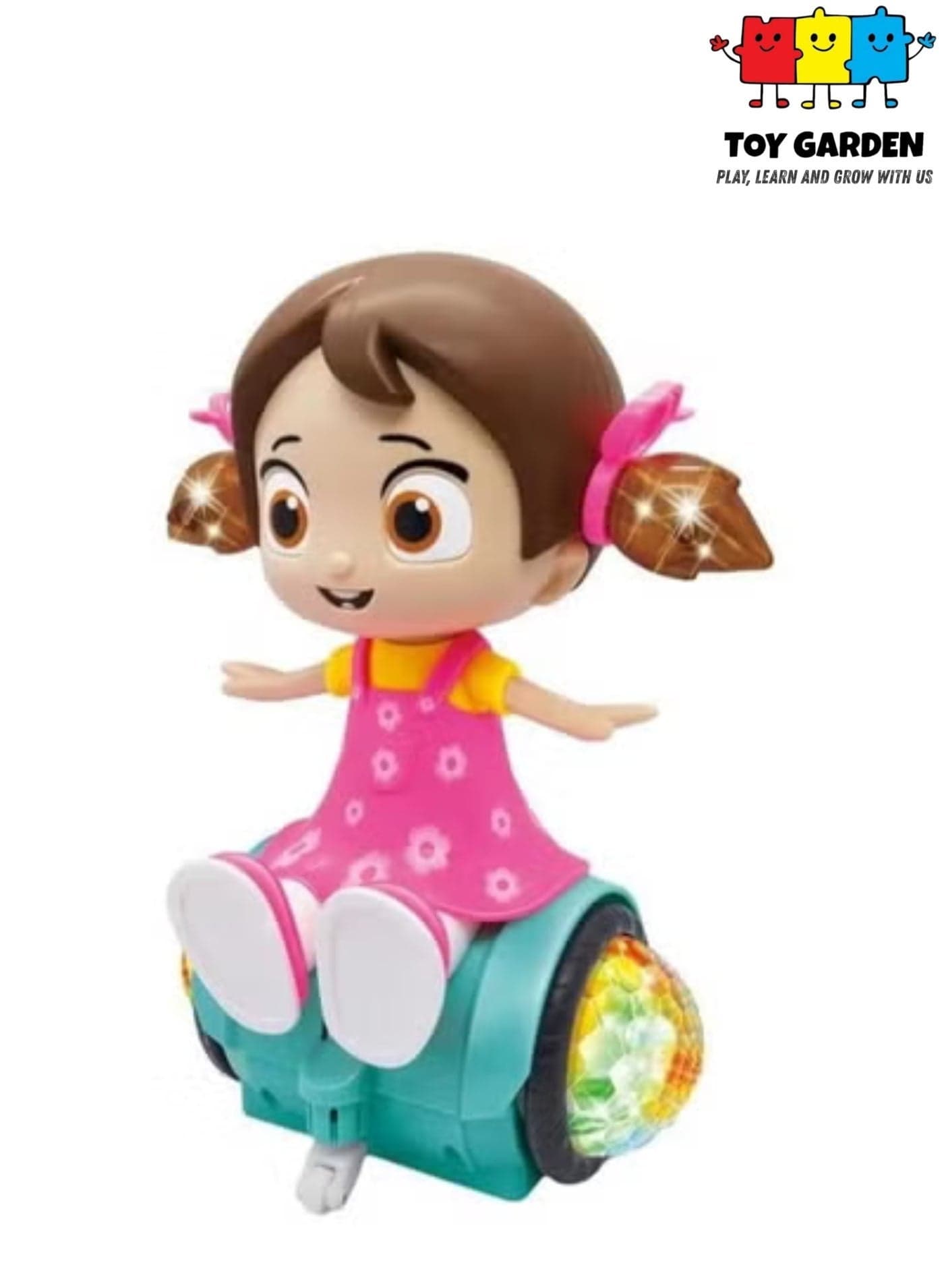 360 Degree Rotating Musical Dancing Girl Doll with Flashing Lights and Bump and Go Action Creative Interactive Toy for Kids High Quality Electronic Learning Toy Set Beautiful Gift for Girls and Kids