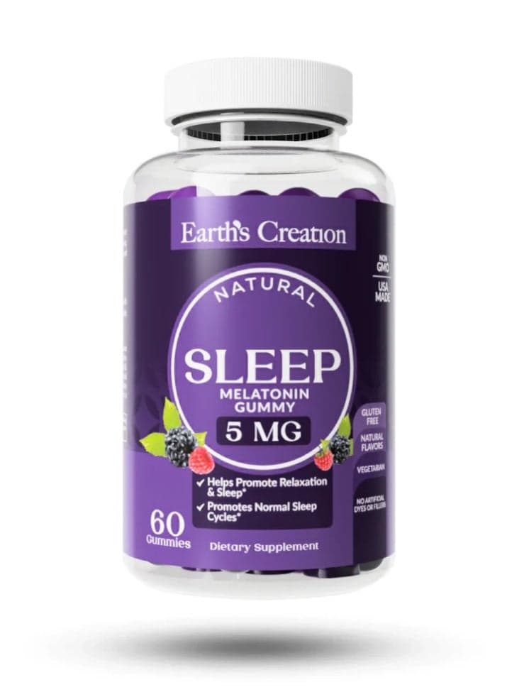 Melatonin Sleep Gummy Natural 5mg Helps Relaxation & Normal Sleep Cycle Berry Dietary Supplement 60 Gummies