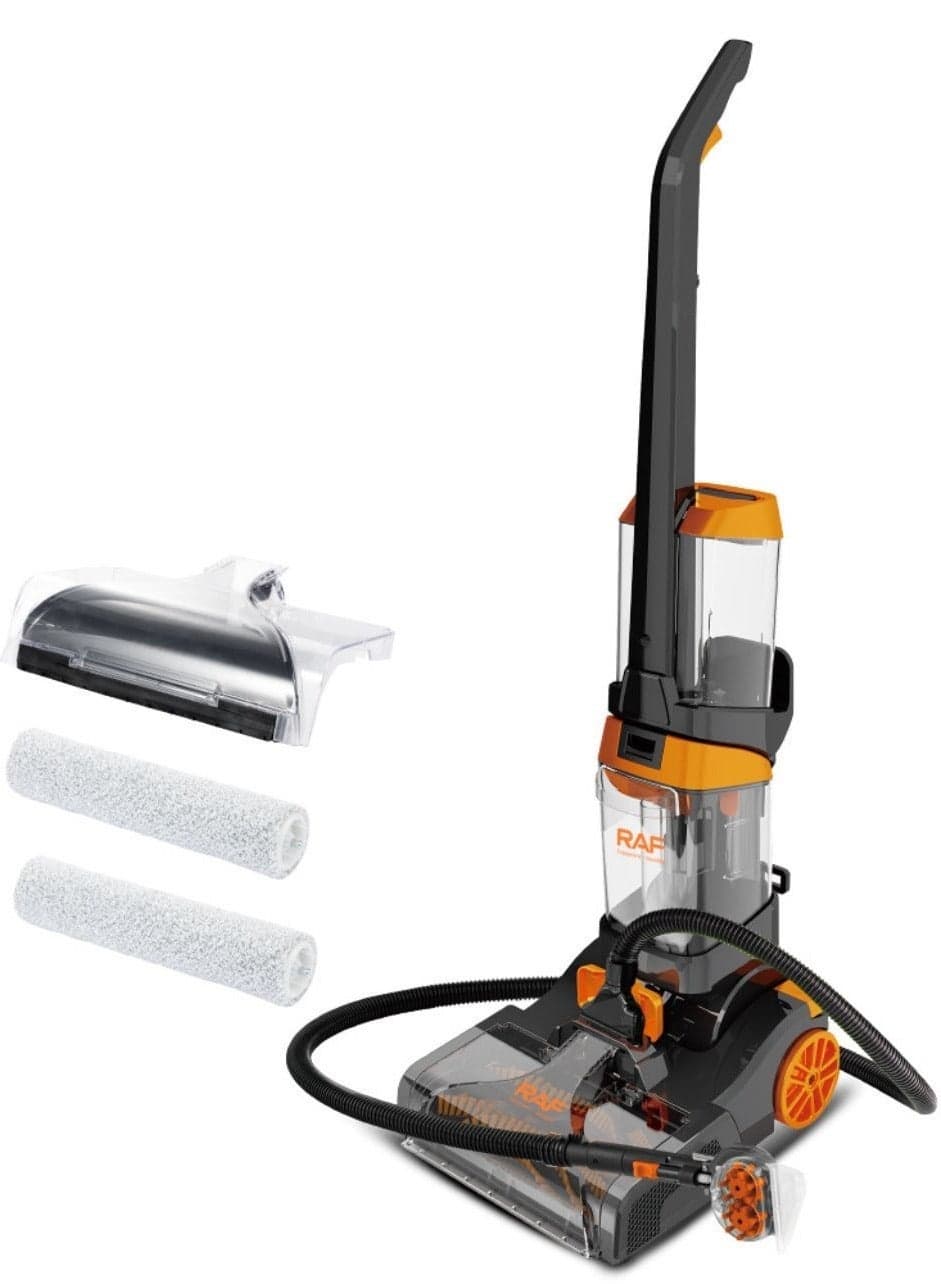 RAF Carpet & Floor Washer Vacuum Cleaner | 800W Powerful 3-in-1 Cleaning Machine | Dual Roller Brushes | 1.35L Clean Water Tank & 1.25L Dirty Tank | Carpet Cleaner for Home & Car