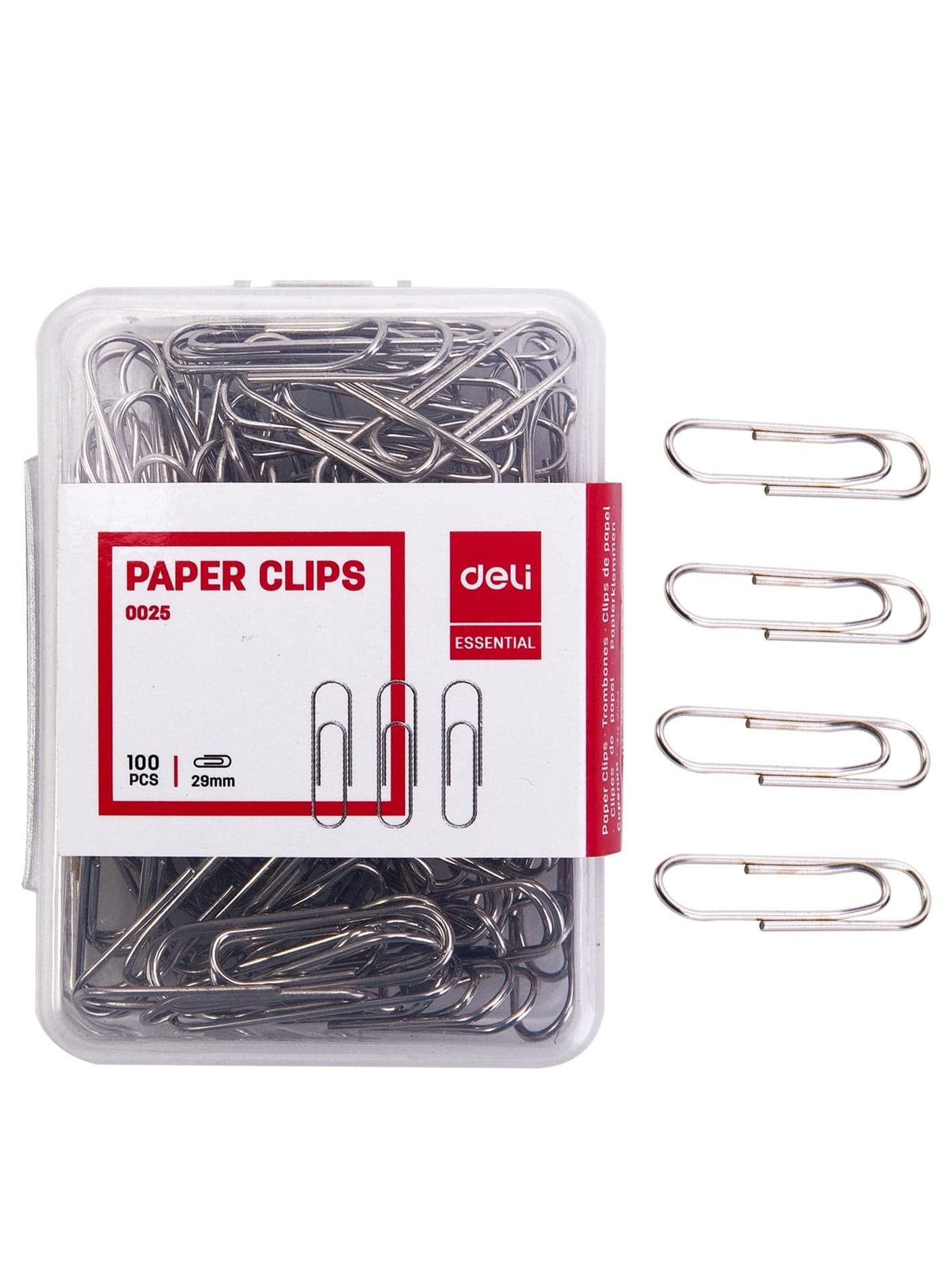 100-Piece Paper Clips 29mm Medium Size