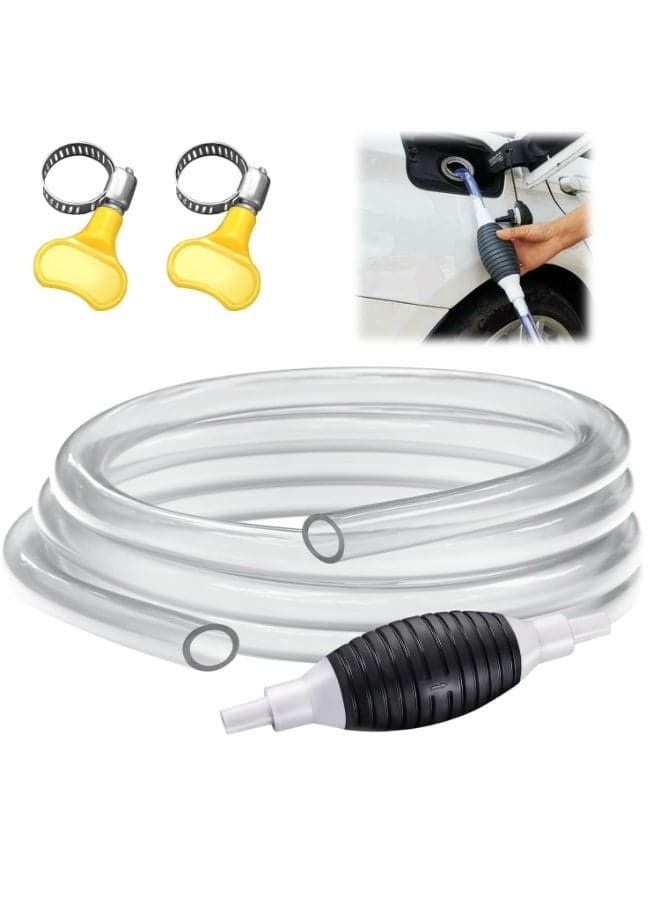 Manual Fuel Transfer Pump, Liquid Transfer Pump for Light Oils, Multifunction Liquid Sucker Pump Gasoline, ortable Fuel Syphon for Gas Gasoline Petrol Diesel Oil Water Fish Tank