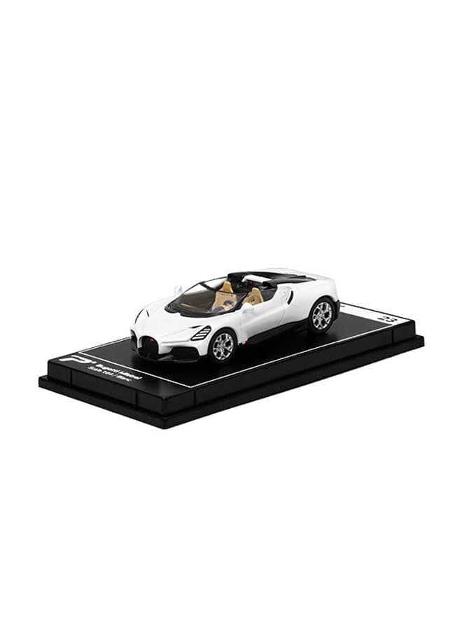PosterCars - 1:64 Scale Bugatti Mistral (Blanc) Hypercar League Collection – Die-Cast Toy Car for Kids & Collectors