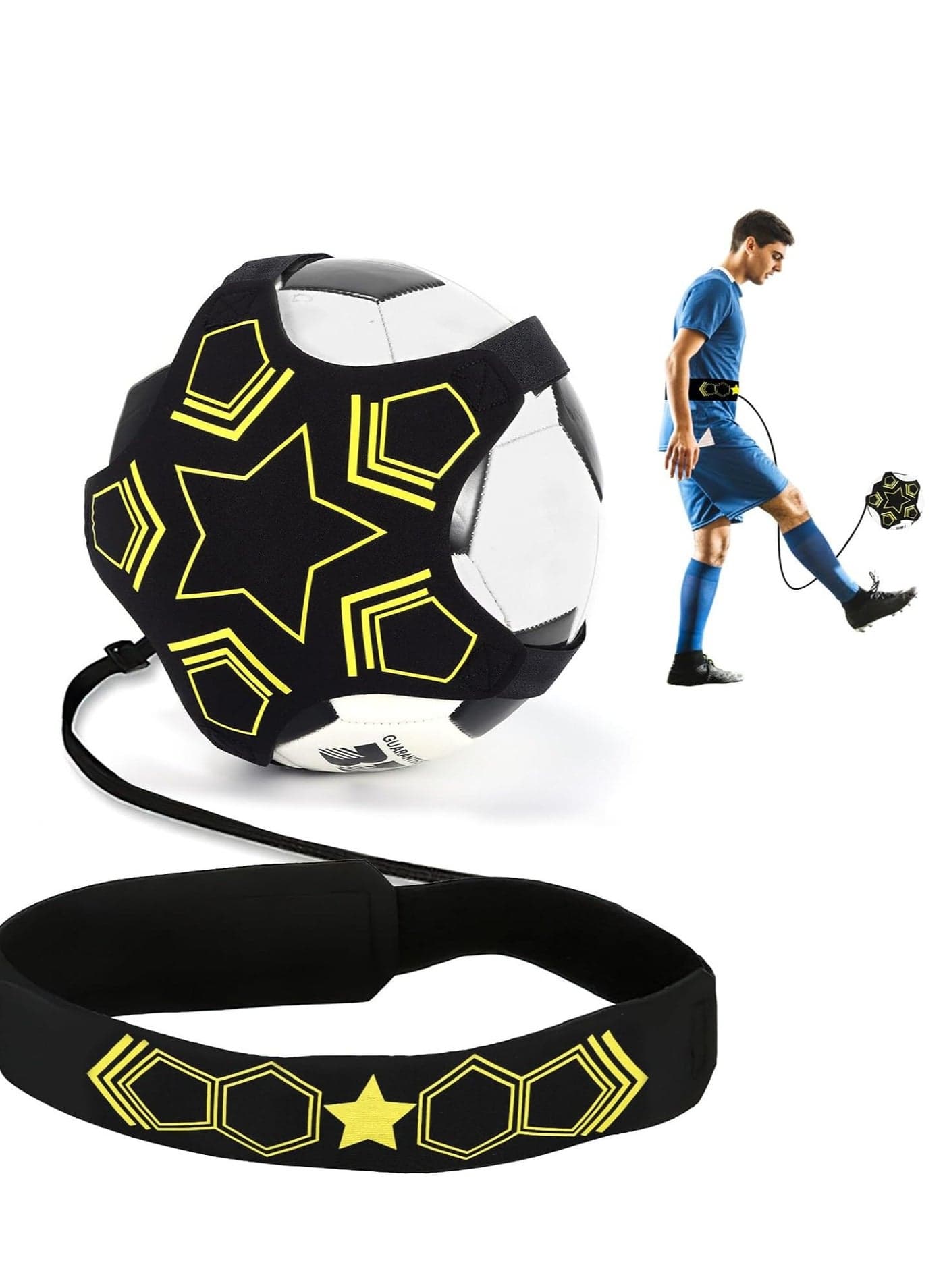 Soccer Volleyball Rugby Training Aid Adjustable Practice Belt for Kids and Adults Fits Ball Size 3 4 5