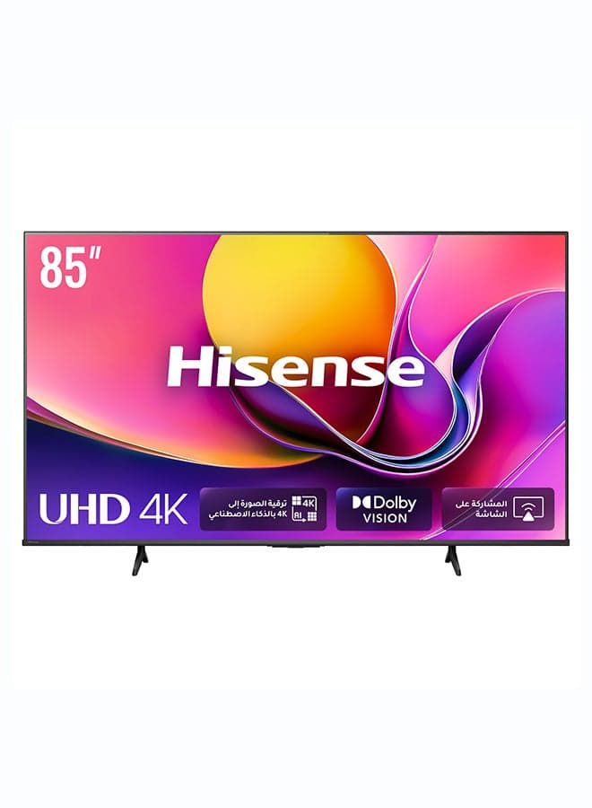 85 Inch 4K UHD Smart TV 85E6Q,HDR 60Hz,Game Mode Plus,Voice control,Dolby Vision,DTS Virtual X,Filmmaker Mode,400 nits Typical brightness,8 Years OS Update 85E6Q Black
