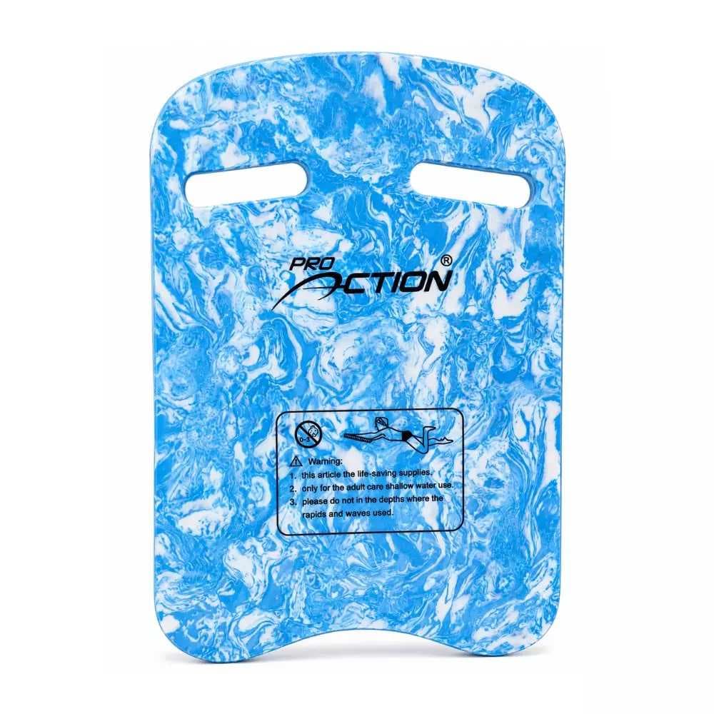 Pro Action Swimming Kickboard In Marble Pattern For Safe Pool Training- Blue