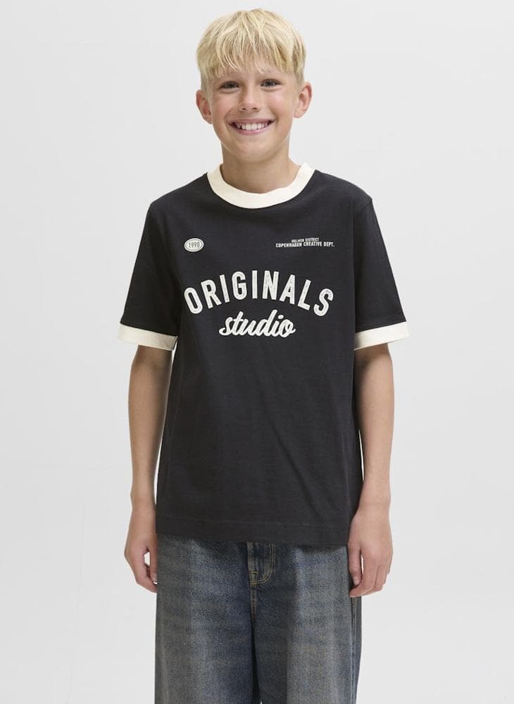 Youth Printed Crew Neck T-Shirt
