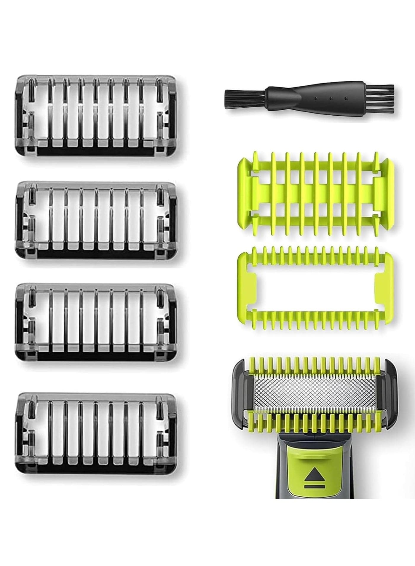 7 PCS One Blade, One Blade Attachments, Adjustable Guard Comb, One Blade Replacement Head, Replacement Blade Professional Blade Trimmer with Adjustable Hair Guards Combs