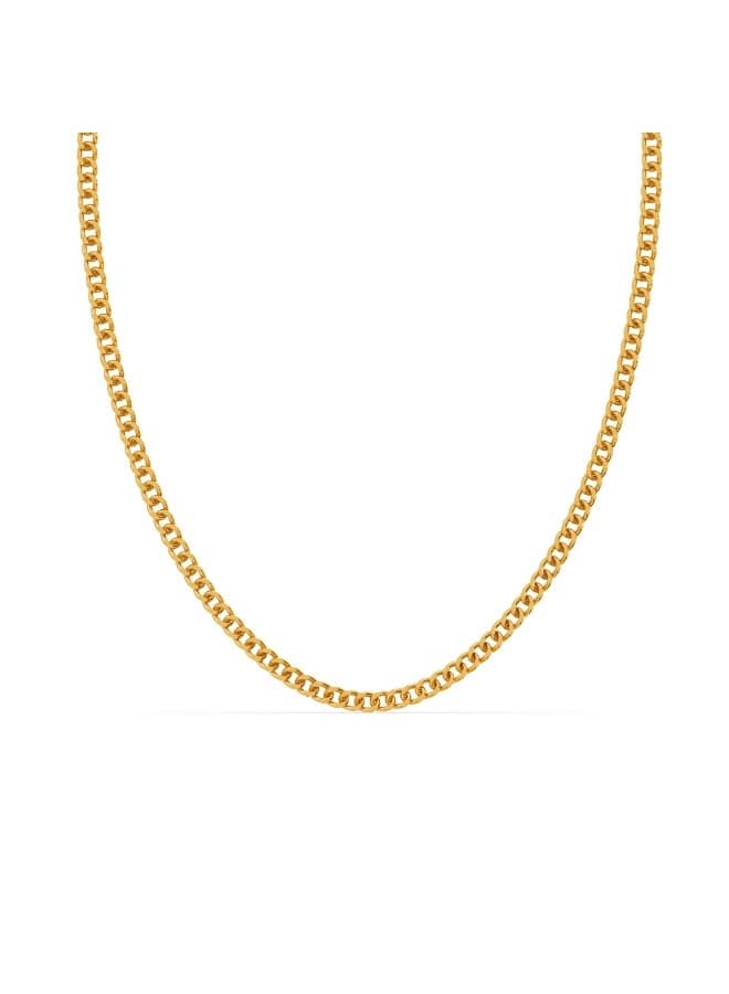 PALMONAS 18k Gold Tone Plated Cuban Chain | 3 MM
for Men
