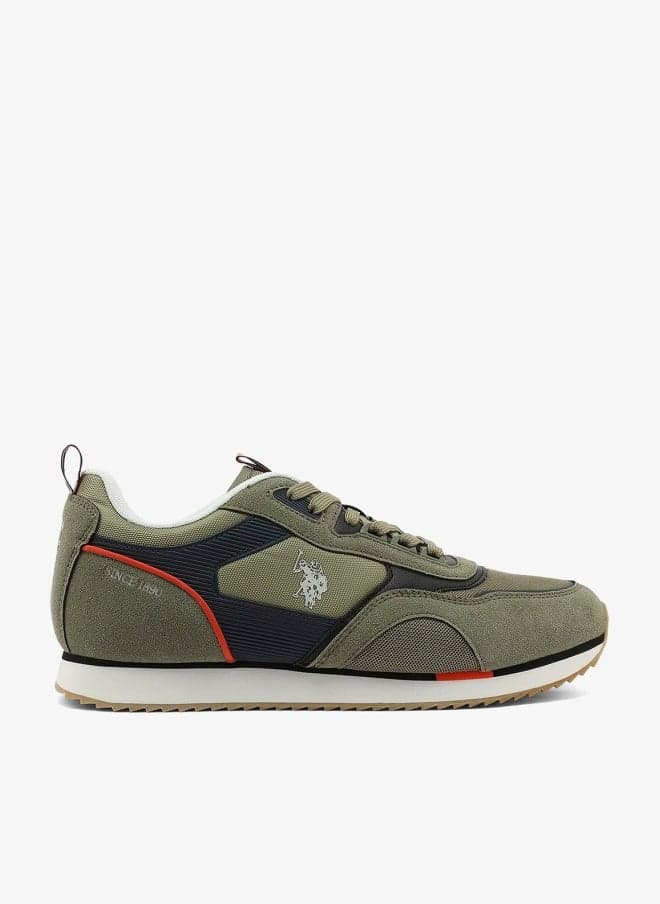 Men's Khaki with Grey Sneakers - Lightweight, Breathable and Comfortable Shoes