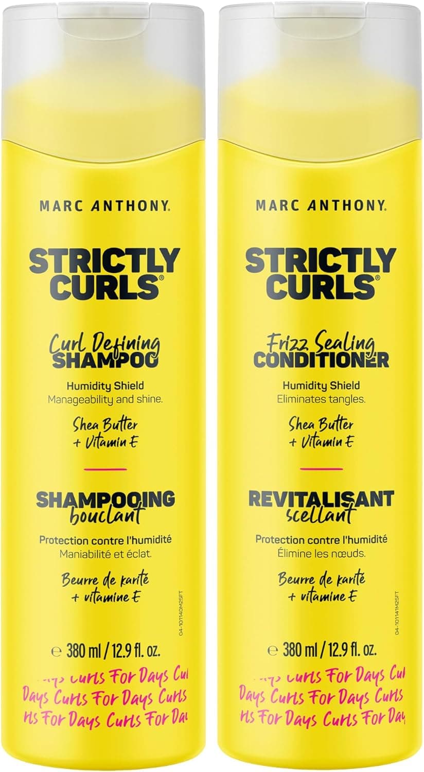 Marc Anthony Strictly Curls Shampoo and Conditioner Set - 380ml Shampoo + 250ml Conditioner for Curly Hair