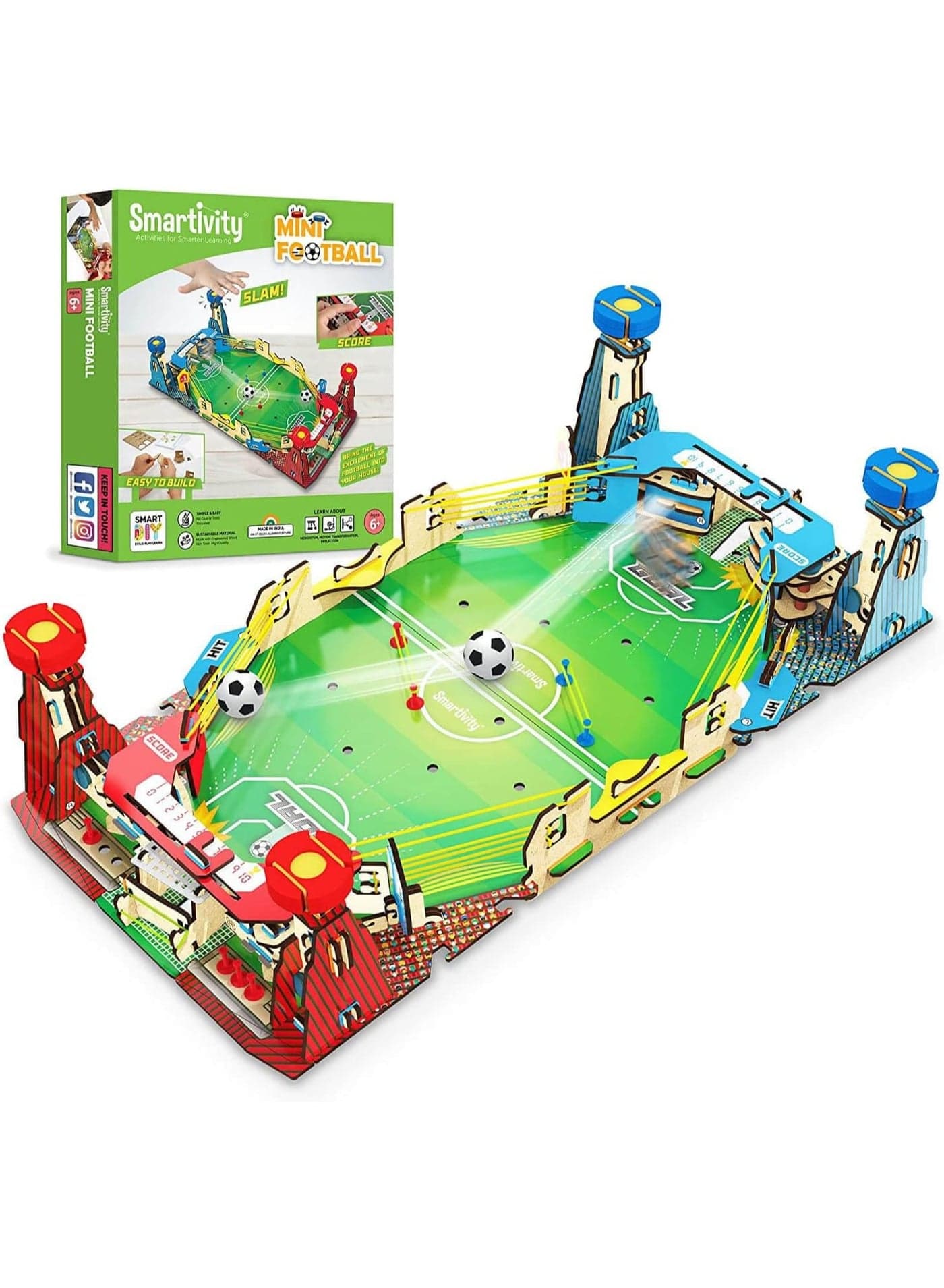 DIY Mini Football, Soccer Table Stem Educational Fun Miniature Game Toys For Age 8 To 14, Science Toy, Educational Based Activity Game