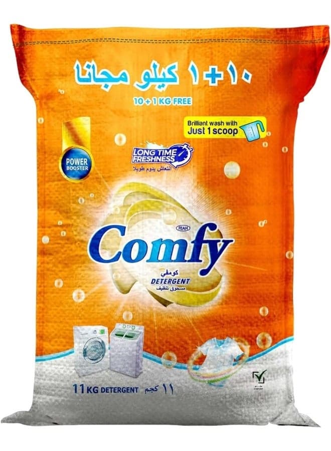 Feah Comfy Detergent Powder 11kg - High-Performance Laundry Detergent for Powerful Deep Cleaning, Color Protection, Long-Lasting Fresh Fragrance, Family Pack for All Washing Machines