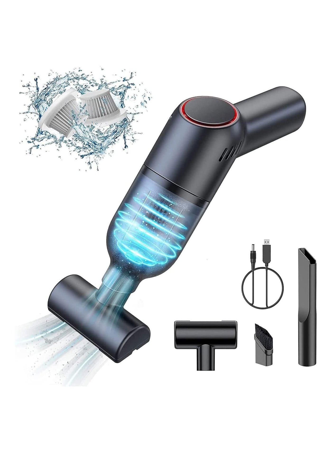 Handheld Cordless Wireless Vacuum Cleaner, 9000PA Super Cuction Handheld Vacuum Cleaner, Rechargeable Vehicle-Mounted Cordless Vacuum, Lightweight Dry and Wet Household/Pet/for Cars