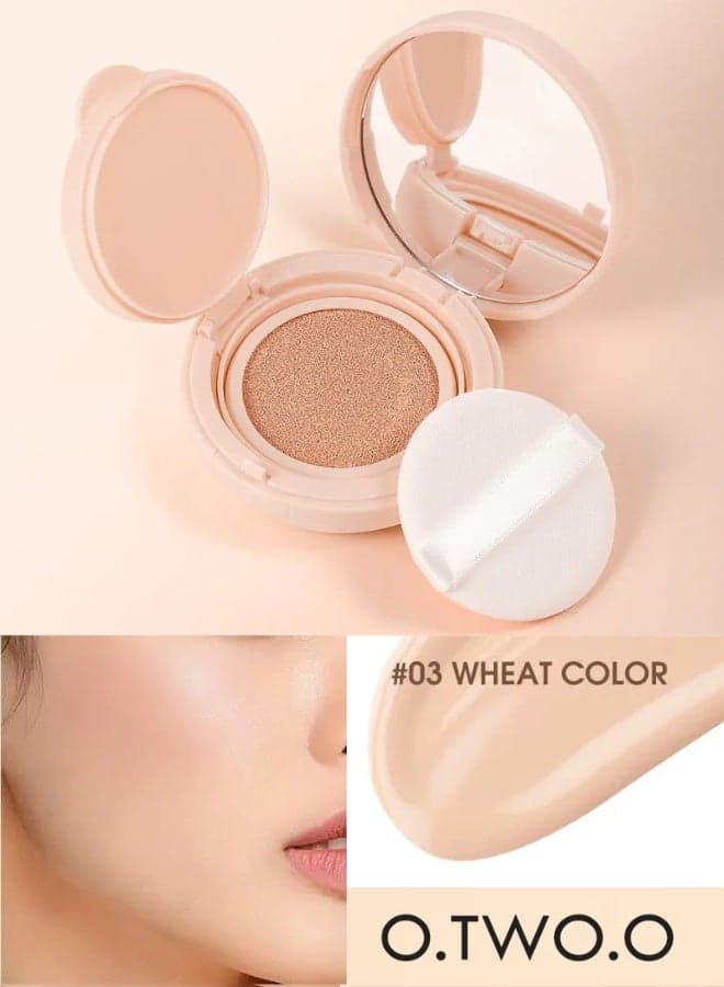 O.TWO.O Shine Air Cushion BB Cream Foundation Long Lasting Lightweight Moisturizing Natural Coverage Brightening Concealer Makeup