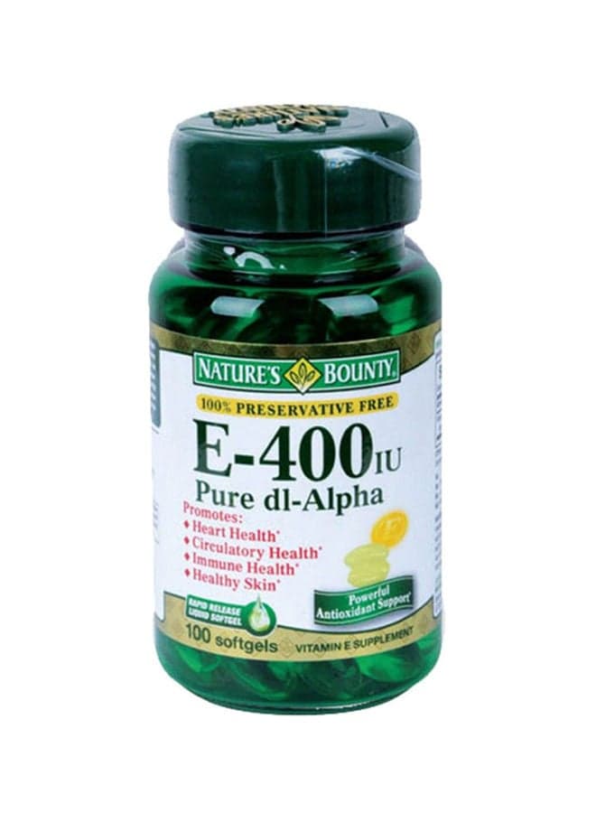 Vitamin E - 400 Iu - 100 Softgels