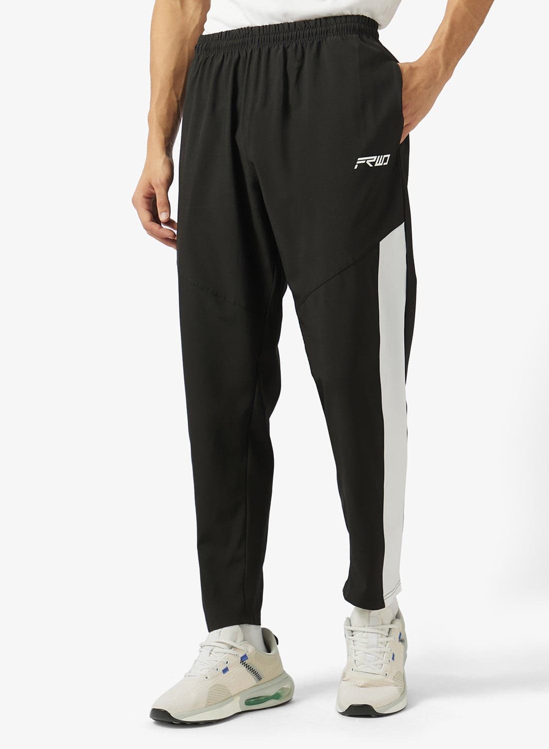 Athelitic Track Pants With White Piping Details