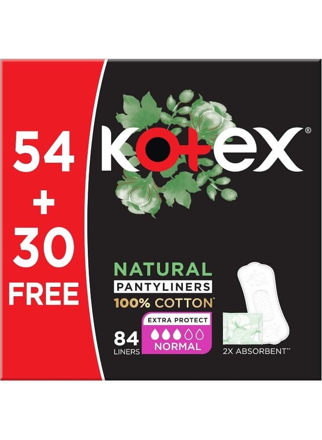 100% Cotton Normal Size Pantyliners, 2x Absorbant