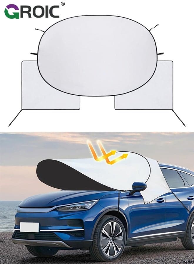 Car Sun Shade Umbrella,Cooling Car Windshield Sun Shade Protect,Windshield Umbrella Sun Shade for Car,Portable Windshields Cover for Keeping The Cars Cool