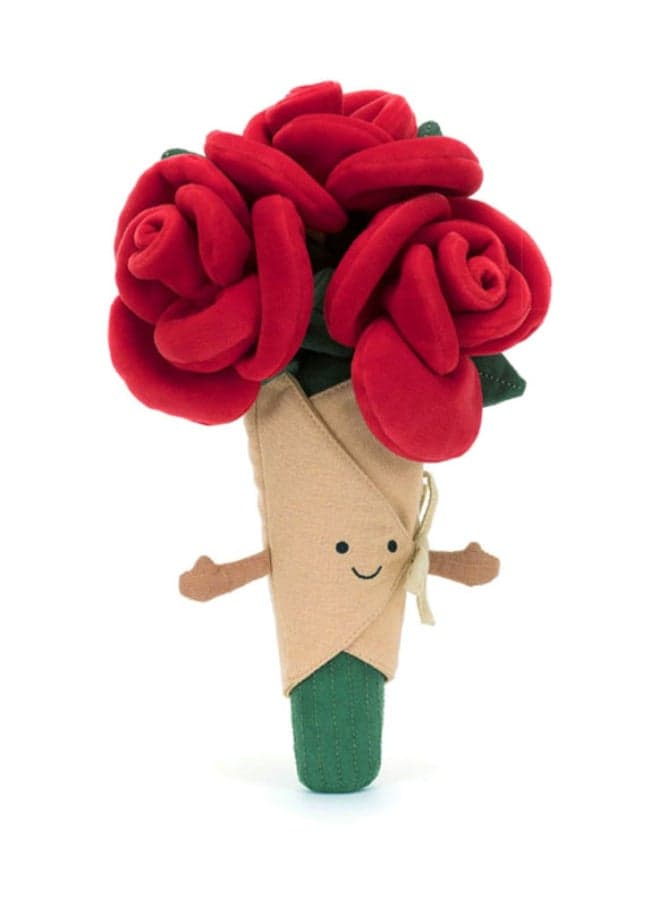 Amuseables Rose Bouquet Plush – Soft Stuffed Toy with Cordy Legs, Cute Valentine’s Gift for Kids & Adults, Collectible Jellycat, 30cm