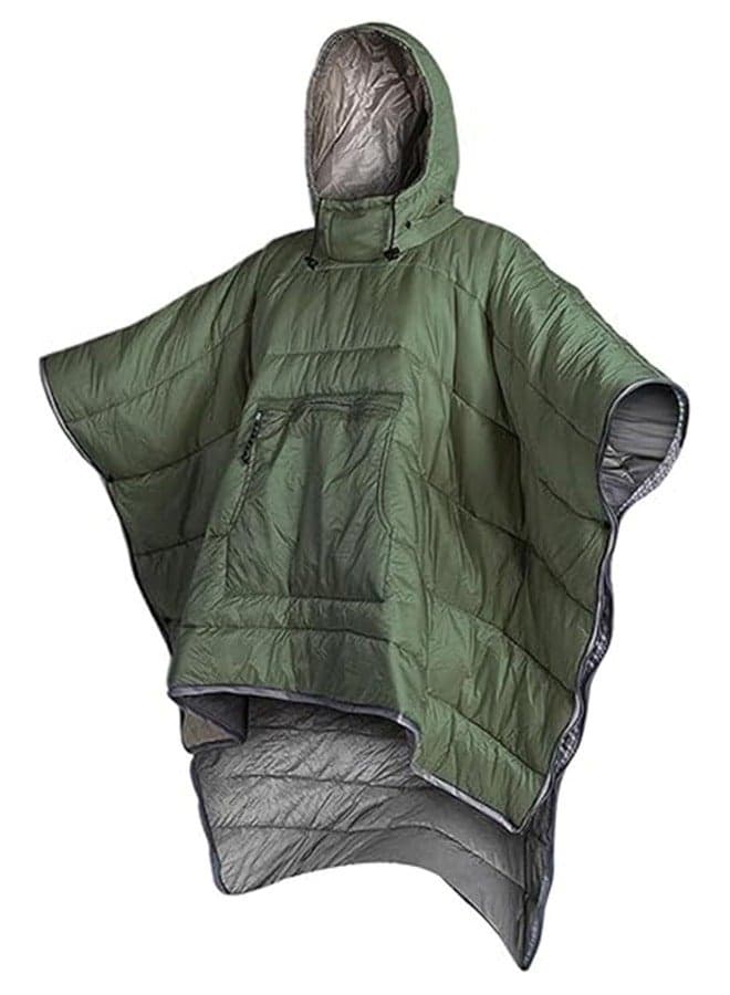All-Season Camping Poncho Sleeping Bag – Warm, Cozy, and Portable Camping Poncho Blanket for Outdoor Adventures
