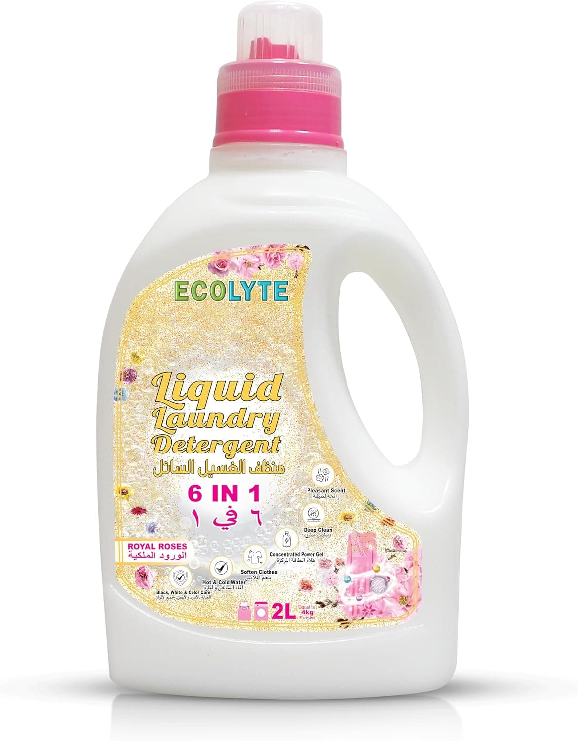 ECOLYTE+ Liquid Laundry Detergent - Royal Roses, 2L