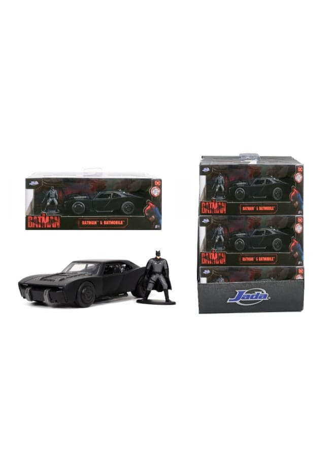 Toys The Batman (2022) Batmobile Die-Cast Car with Batman Figure, Toys for Kids and Adults – 1:32 Scale, Black