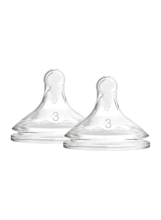 Level 3 Silicone W-N Options+ Anti-Colic Nipple, 2-Pack