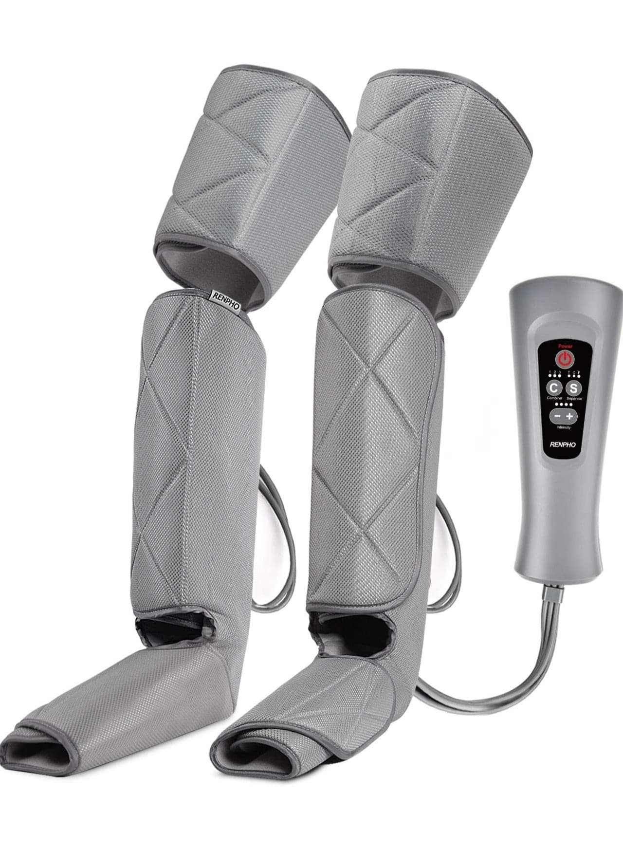 RENPHO Leg Massager for Circulation and Relaxation Calf Feet Thigh Massage Sequential Wraps Device with 6 Modes 4 Intensities Helps to Relax Legs Gifts for Mom Women Father Dad