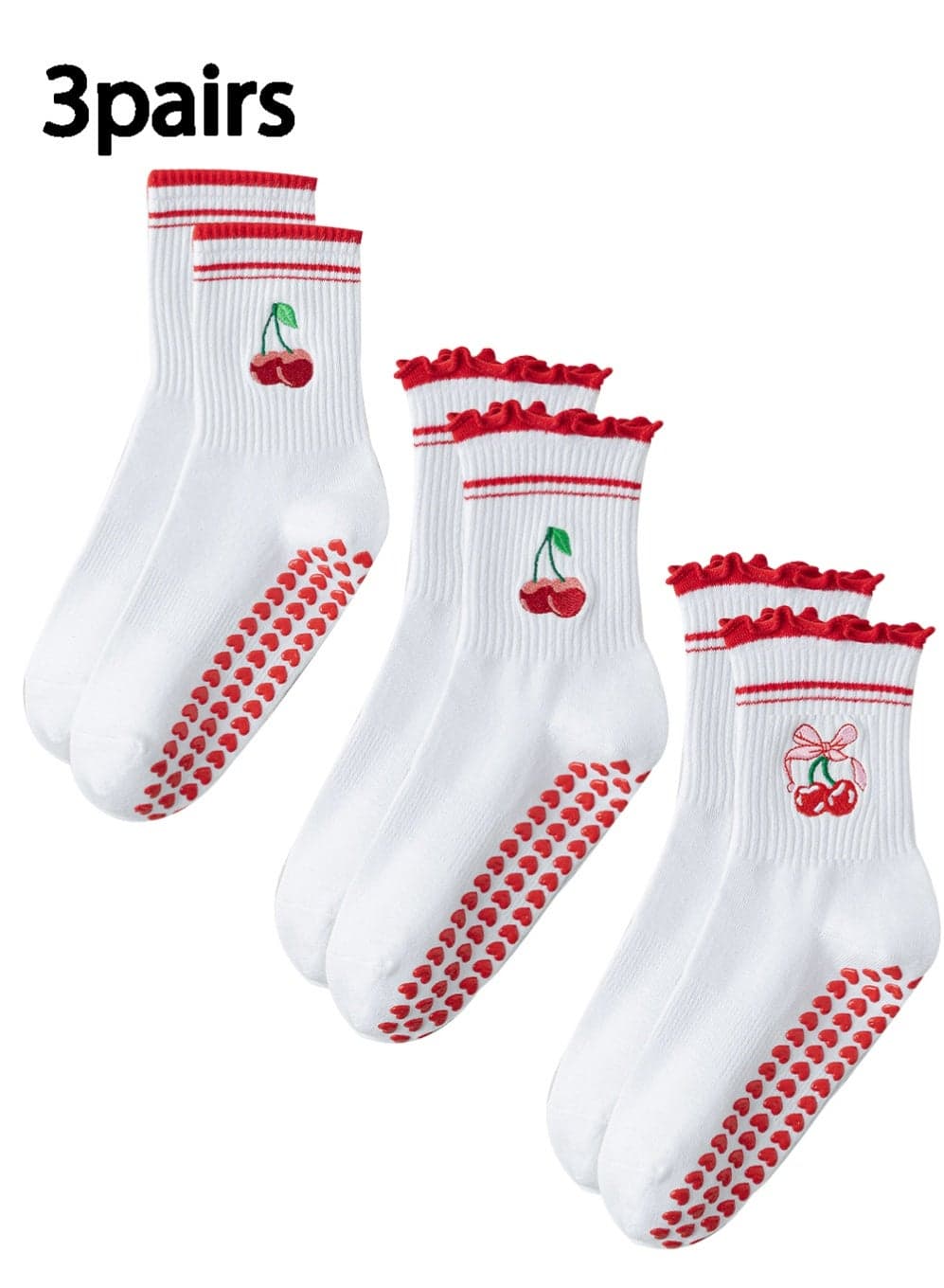 3 Pairs Yoga Socks For Women,Non Slip Socks Pilates Socks For Yoga,Pilates,Ballet, Dance, Workout, Hospital