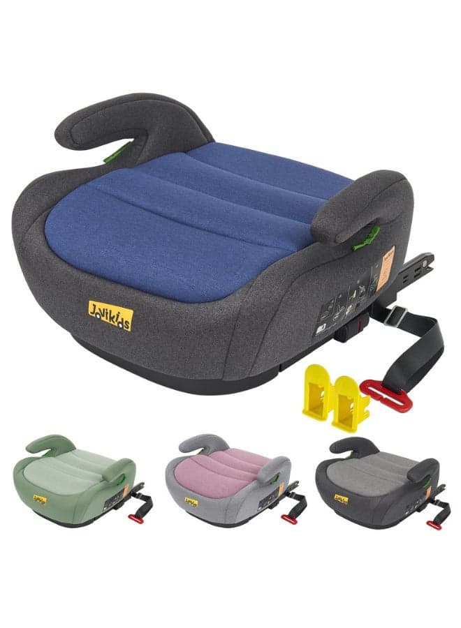 Portable Car Ohho I-Size Booster Seat With ISOFIX, 125 - 150 CM (Group 2/3, 6-12 Years), ECE R129, Blue