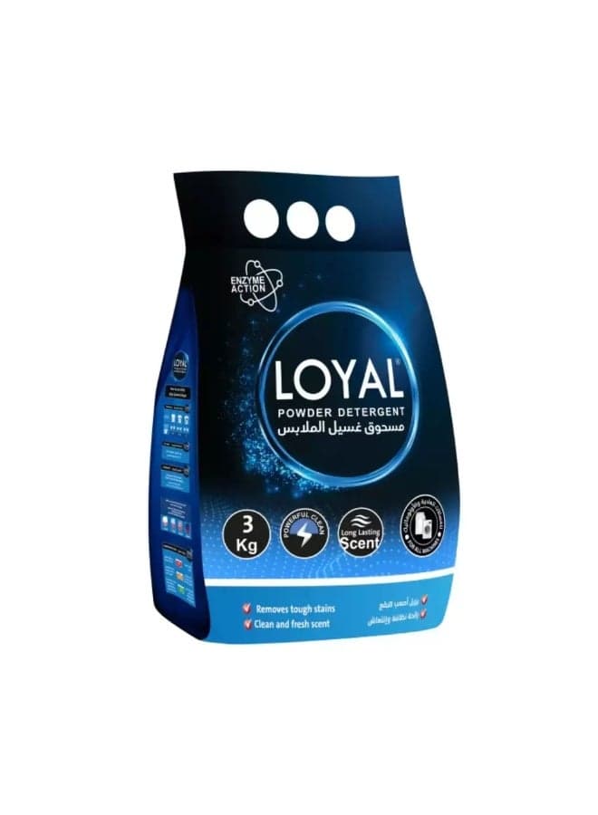 Loyal Powder Detergent with Long-Lasting Scent and Enzyme Action- 3Kg