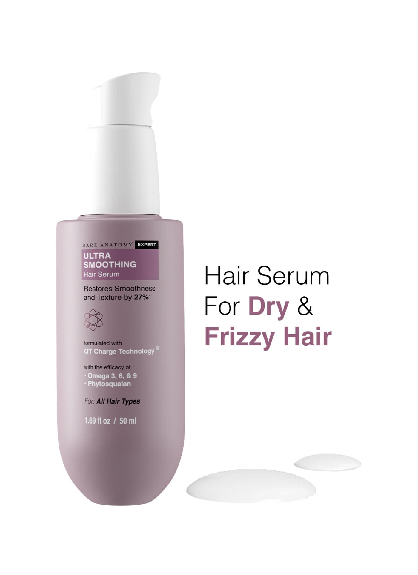 Smoothing Hair Serum For Dry & Frizzy Hair, Restores Smoothness & Texture, Powered By Carbohydrate Complex & Niacinamide