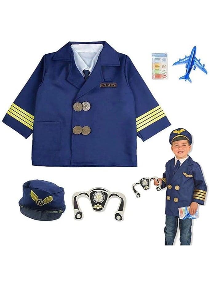 Home Smart Pilot Costume Fancy Dress for Toddlers Play Gifts for Boys and Girls