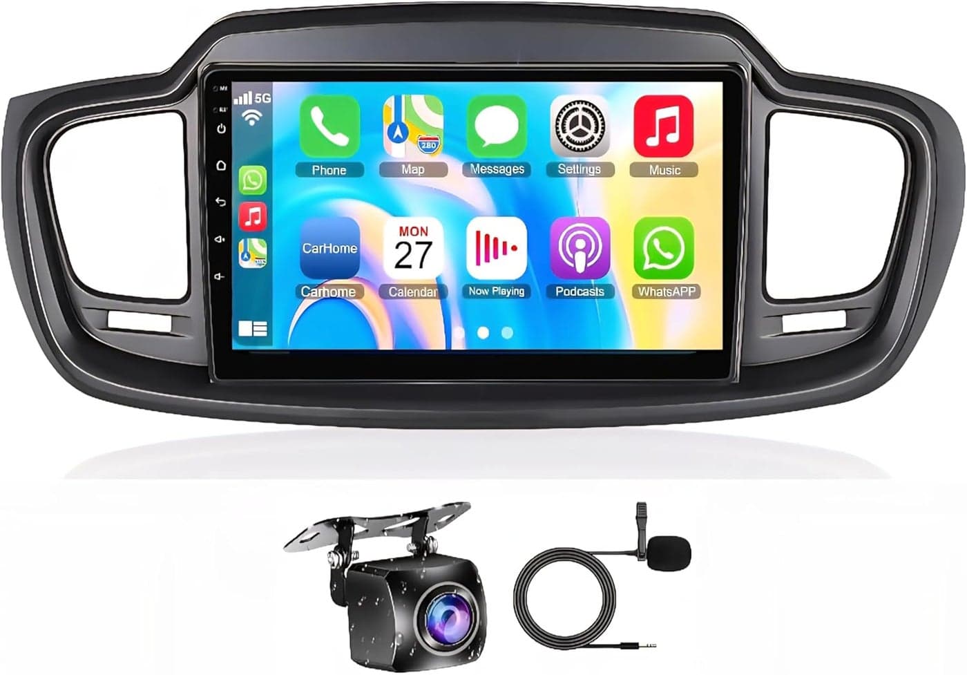 Fit Kia Sorento Car Stereo Sorento MK3 Android Screen 2015-2020, Wireless CarPlay,Android Auto GPS Navigation, WiFi, Bluetooth,DSP 4G AHD Camera (8+128GB 8CORE Carplay)