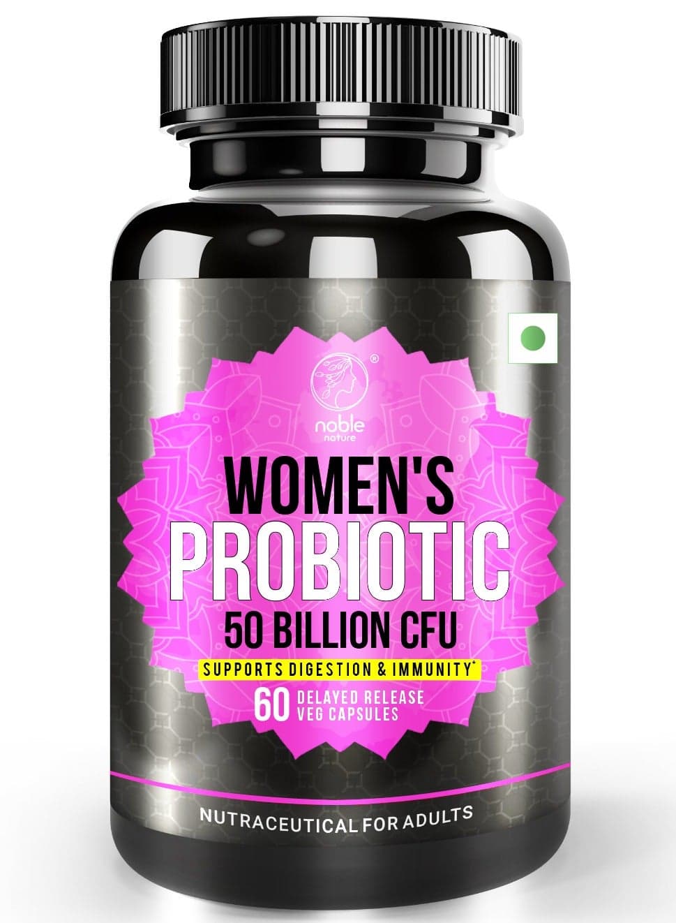Probiotics for Women - PH Balance, Digestive, UT, & Feminine Health - 50 Billion CFU - 6 Unique Strains for Women - Organic Prebiotics, Cranberry Extract - 60 Delayed Release Veg Capsules
