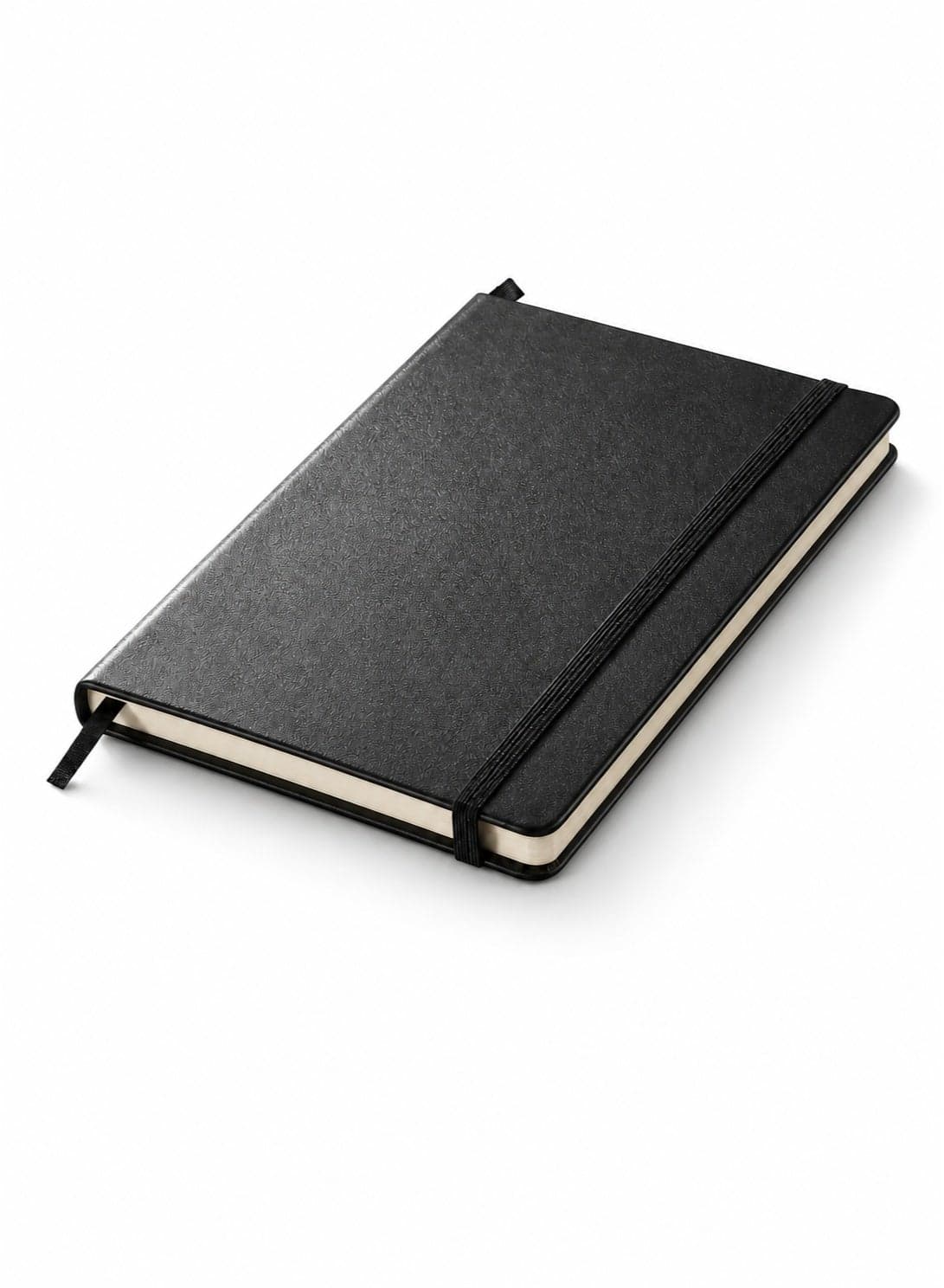 Lined Journal Notebooks A5 Hardcover Executive Notebooks 5.5 X 8.3 Inches Journals Faux Leather Black Ruled Writing Notebooks with Elastic Band for Office Home School Business