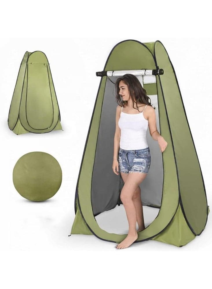 Shower Changing Tent, Portable Outdoor Camp Toilet, Pop-up Room Privacy Shelter, Outdoor Privacy Tent with Carrying Bag, Changing Room for Women Men (Green)