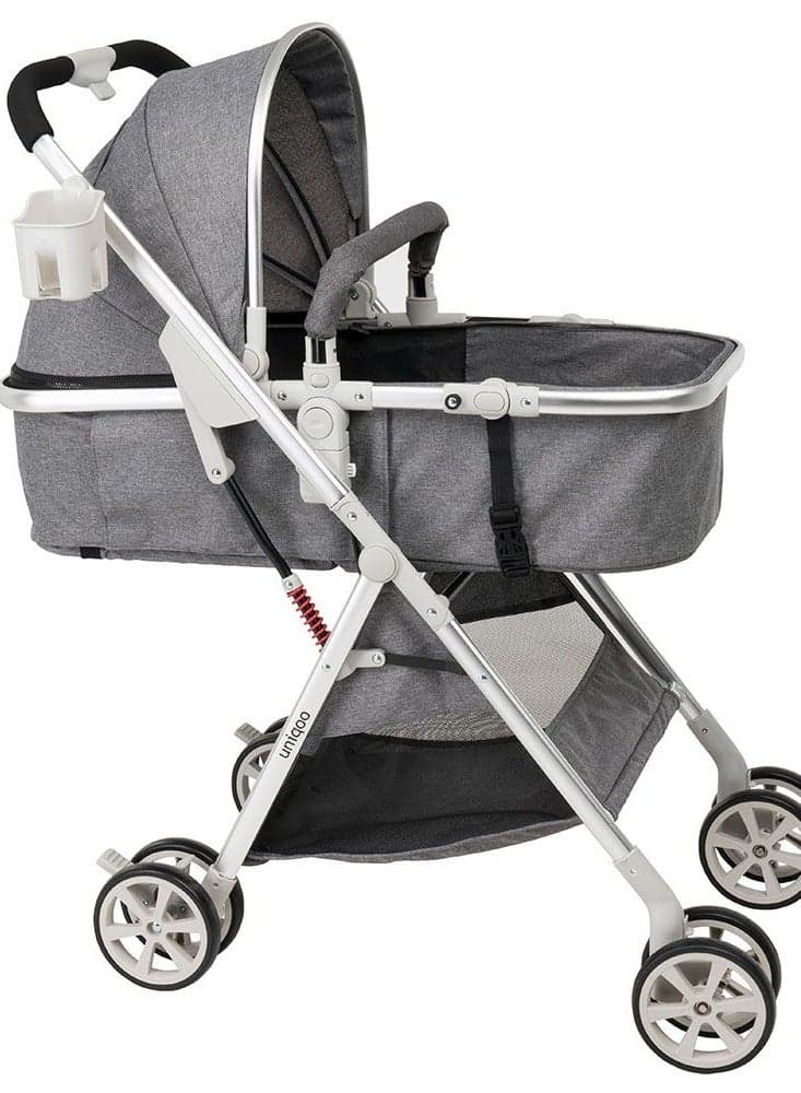 Uniqoo 6 Gray - Premium Portable Pram