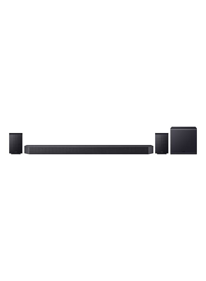Q-series Soundbar, Q990F, 11.1.4 ch, Subwoofer & Rear Speaker, True 11.1.4ch Full Surround, Wireless Dolby Atmos, Q-Symphony, SpaceFit Sound Pro, HW-Q990F/ZN (2025 - UAE Version) HW-Q990F/ZN Titan Black