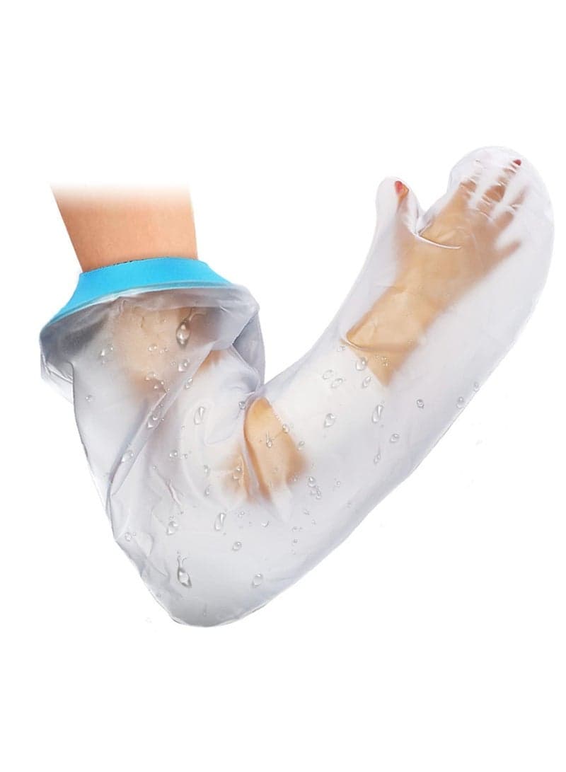 Waterproof Arm Cast Cover for Shower Adult Long Full Protector Cover Soft Comfortable Watertight Seal to Keep Wounds Dry Bath Bandage Broken Hand Wrist Finger Elbow No Mark on Skin Reusable
