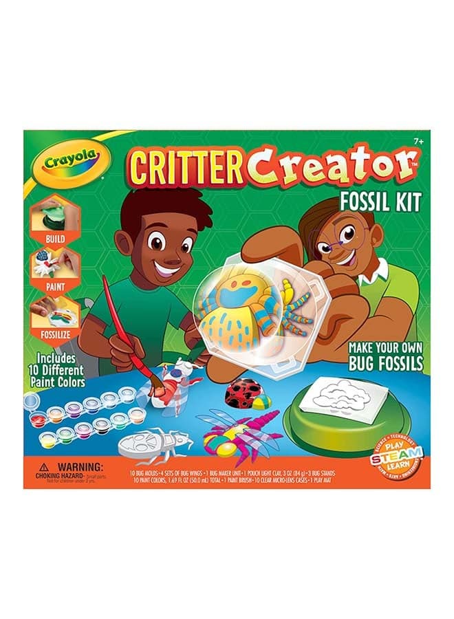Critter Creator Fossil Kit | Metallic Clay Art Kit with Paint & Fossil Molds | STEM System, 7+ Yrs