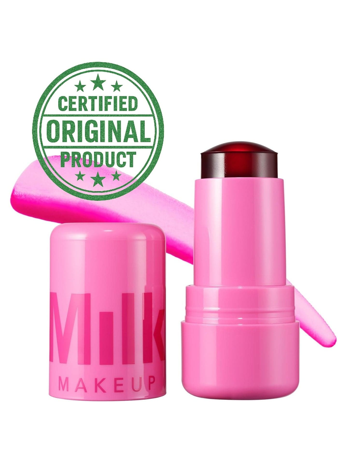 Milk Makeup Cooling Water Jelly Tint Lip & Cheek Blush Stain – Burst Poppy Pink | Authentic & Original, Lightweight, Long-Lasting Natural Glow