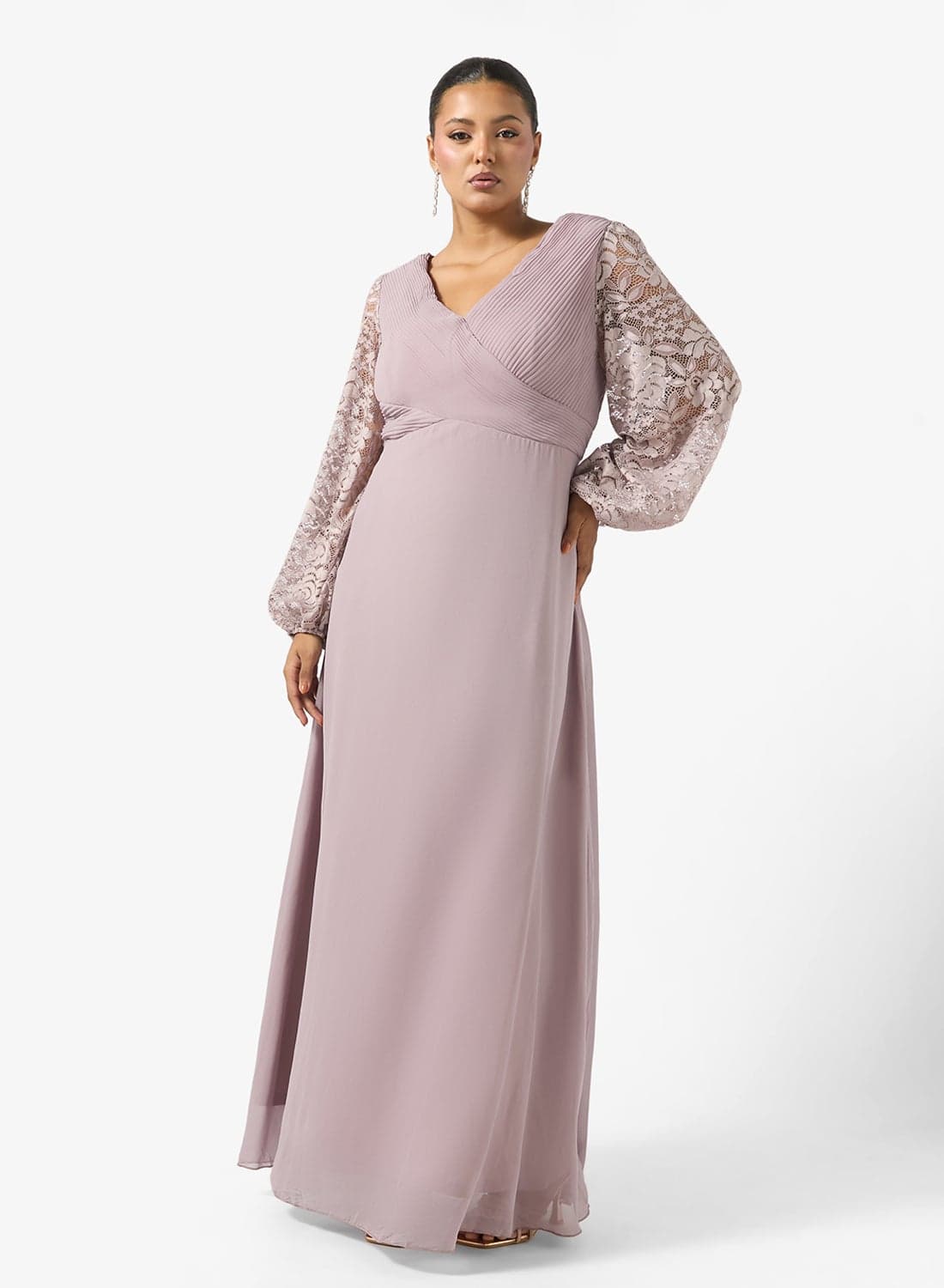 Floral Sleeve A-line Dress
