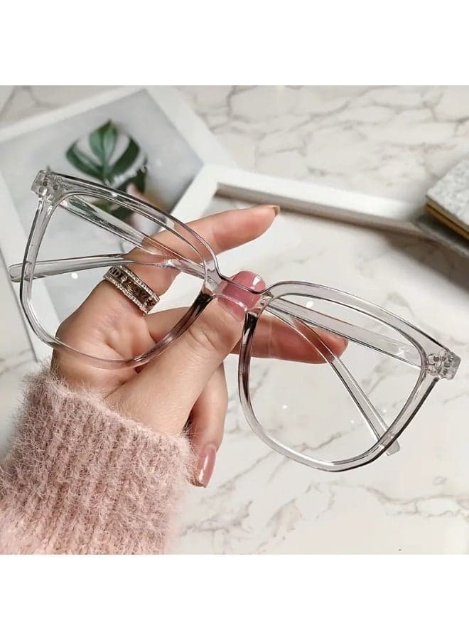 square - glasses, suitable for computers, TVs and mobile phones, clear lenses, lightweight and comfortable (Includes eyeglass case)
,blue lighe blocking glasses,eyeglasses
