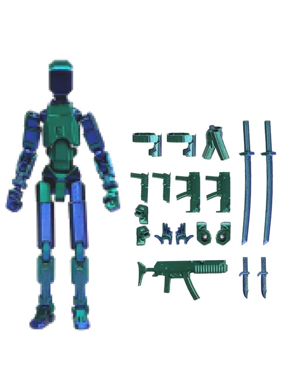 KOWVOWZ T13 Action Figure, Titan 13 3D Printed Action Figure, Lucky 13 Action Figure Full Body Mechanical Doll Desktop Decorations For Game Lovers