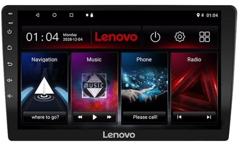 10 Inch Android Car Stereo Lenovo 2GB RAM 32GB ROM Support Apple Carplay Android Auto Wireless Bluetooth USB Video Audio Playback High Definition Screen